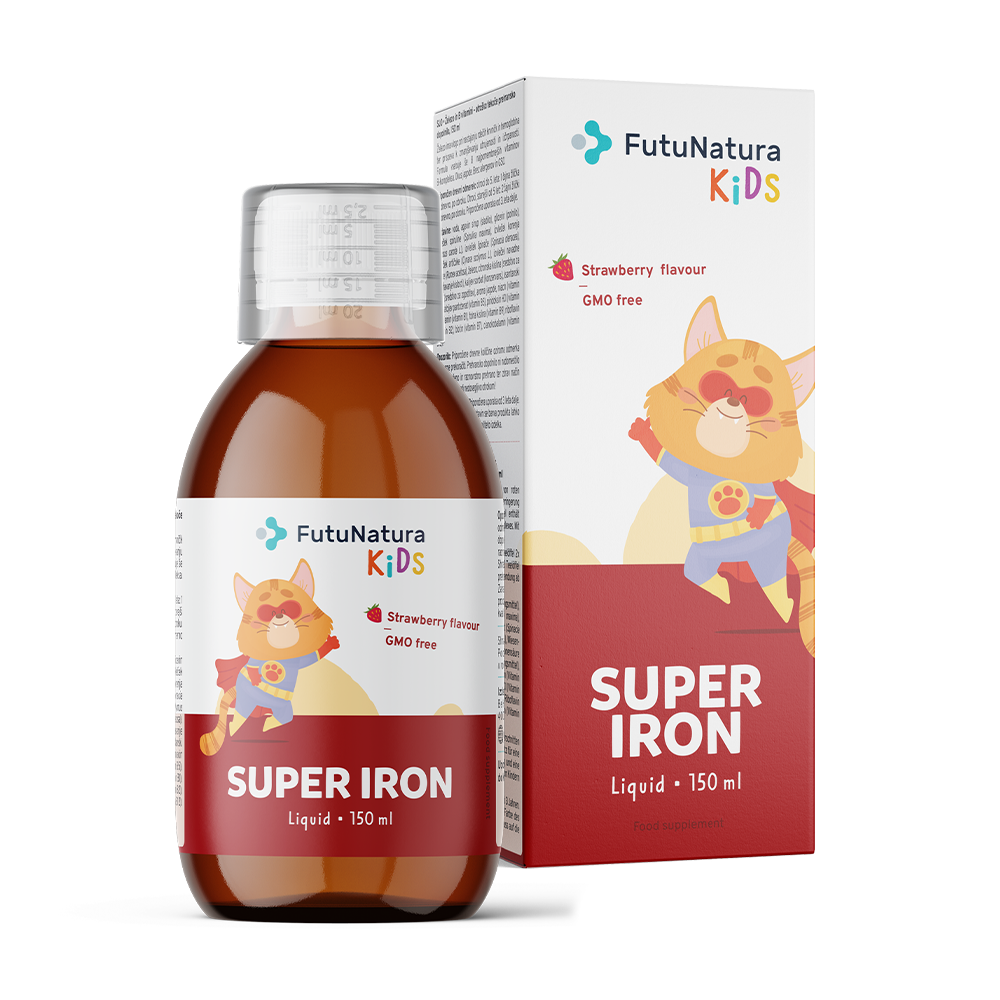 Super Iron:  Fer + vitamines B – Complément alimentaire liquide pour enfants