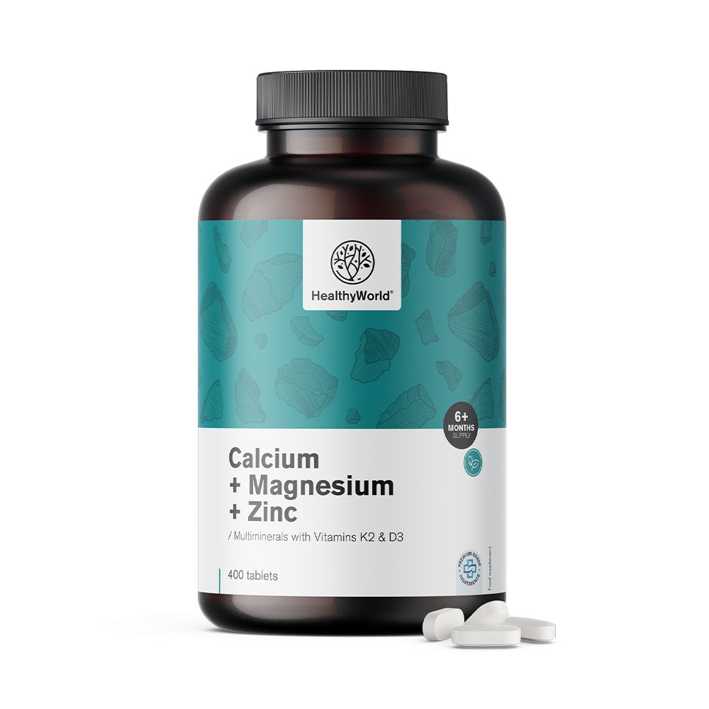 Calcium + magnesium + zinc en comprimés