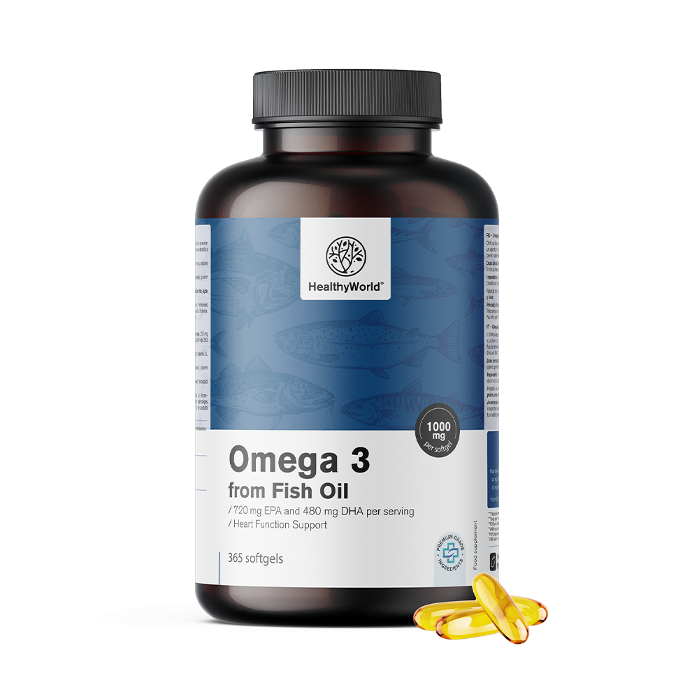 Omega-3 1000 mg avec EPA et DHA.