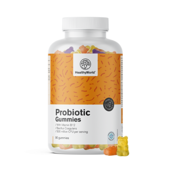 Probiotiques - gummies avec des cultures microbiologiques.