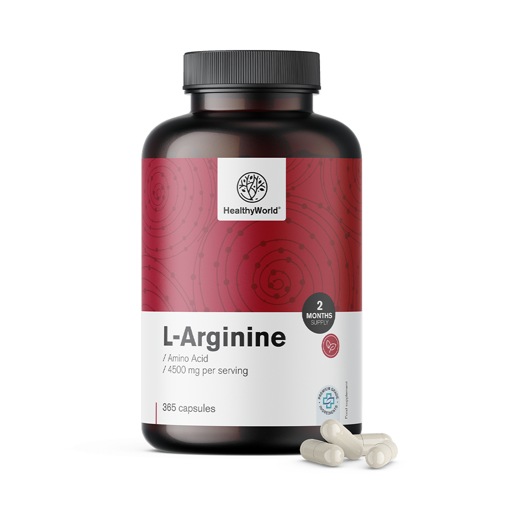 L-arginin 4500 mg en gélules.