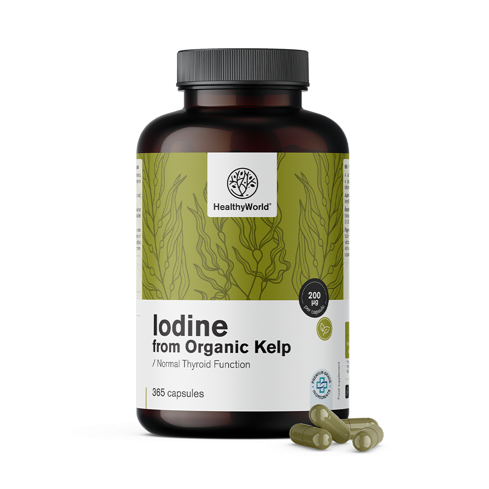 Iode naturel 200 µg - à partir d'algues kelp BIO