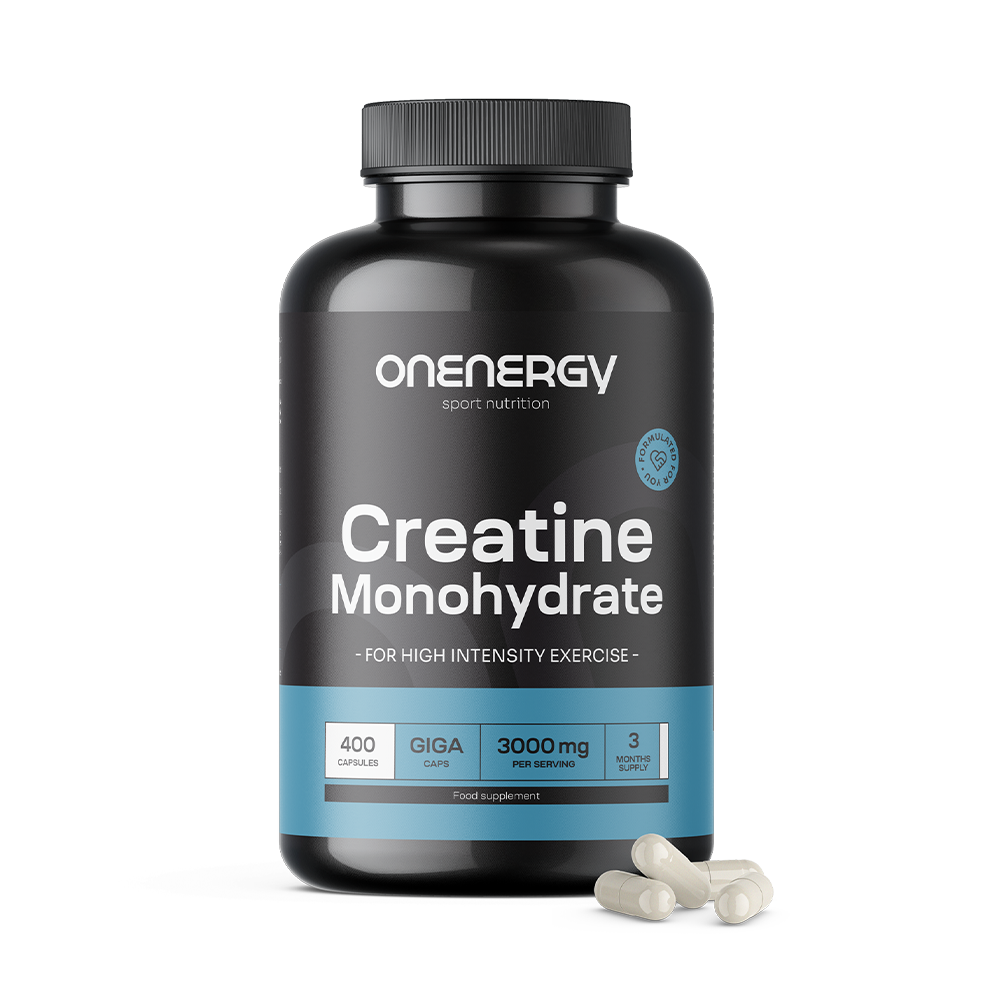 Créatine monohydrate 3000 mg en gélules.