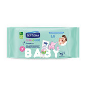 Lingettes hydratantes pour bébés sensibles, 60 lignettes