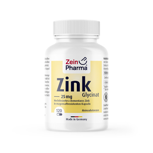 Chélate de zinc, 120 capsules, chélate de zinc